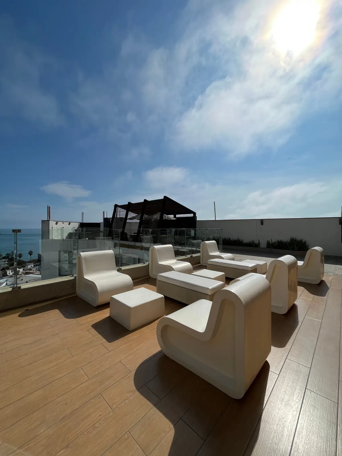 Terraza lounge en la azotea