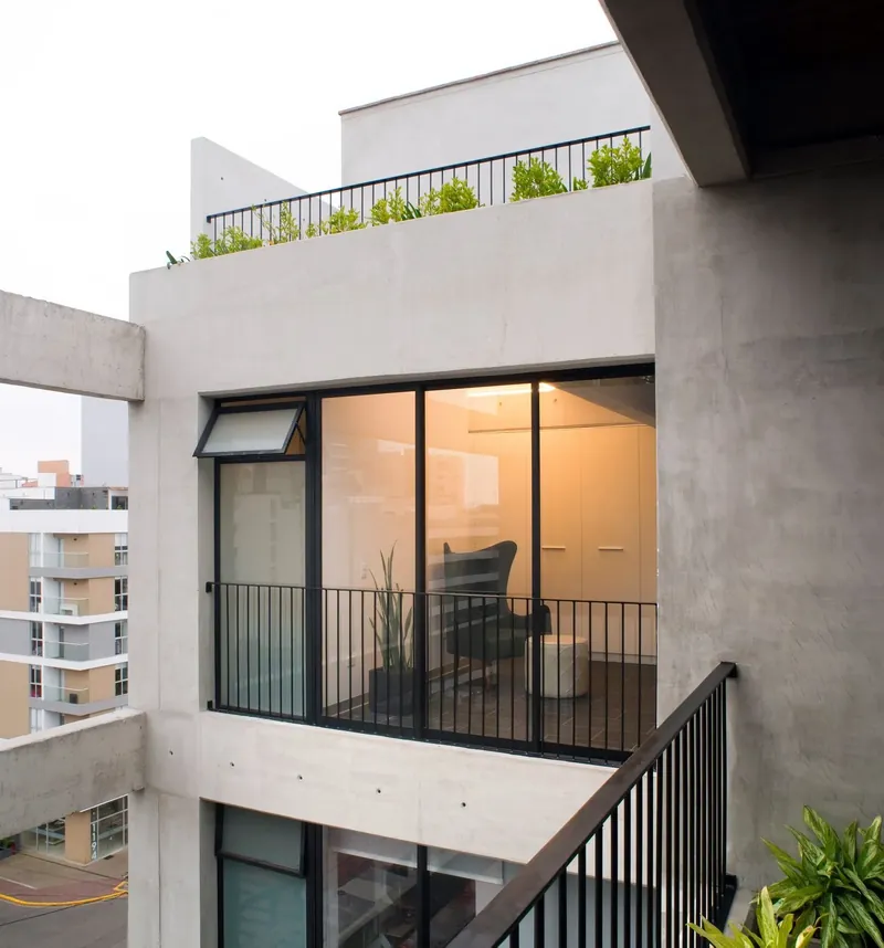 Terrazas interiores del edificio