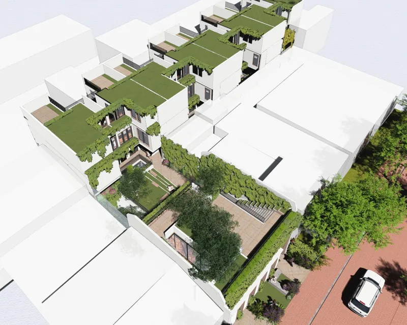 Vista aérea del condominio